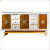 Art Deco-Inspired Venetian Mirror Sideboard