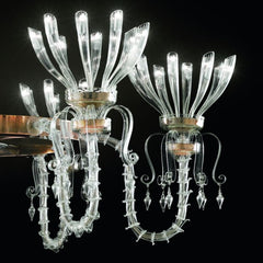 2 Metre Modern Rezzonico Style Venetian Glass Chandelier
