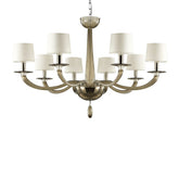 8 Light Handmade Smoke Glass Chandelier