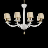 8 Light Chandelier in Artistic Glass