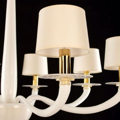 8 Light Chandelier in Artistic Glass
