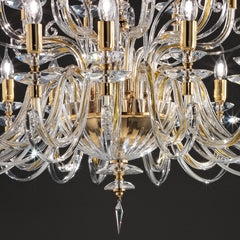 2-Tier 24-Light Italian Crystal Chandelier