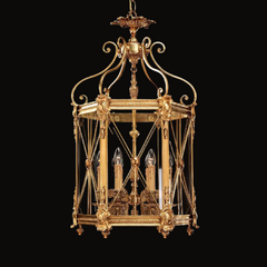 6 Light Brass Lantern