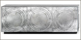 3 Door Antiqued Venetian Glass Sideboard In The Art Deco Style