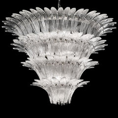 "Palmette" Chandelier | Mid-Century Style Murano Glass Palmette Chandelier In Custom Sizes