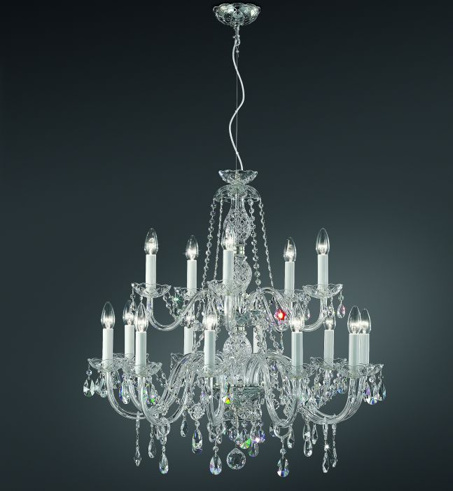 15-light premium Elements chandelier in 8 sizes