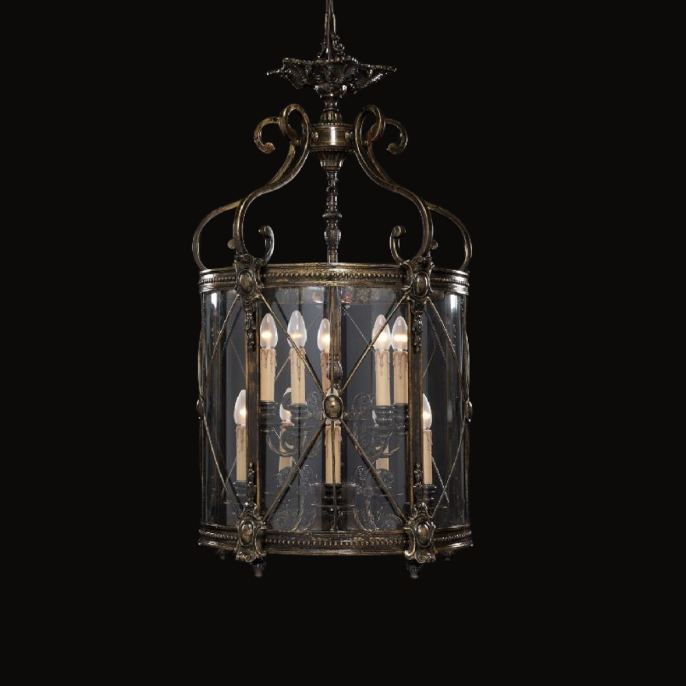 10 Light Bespoke French Gold Lantern