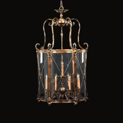 12 Light Traditional Brass Lantern