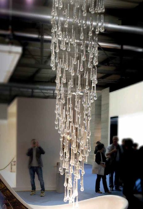 450 Cm Tall Murano Glass Goccia Stairwell Chandelier