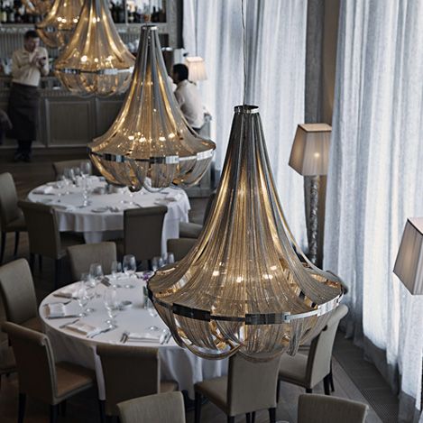 "Soscik" 100 Cm Modern Empire-Style Chandelier From Terzani In Gold, Bronze Or Nickel