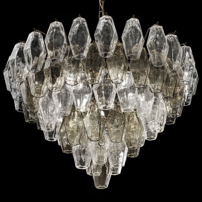65 Cm Custom Glass Poliedri  Chandelier