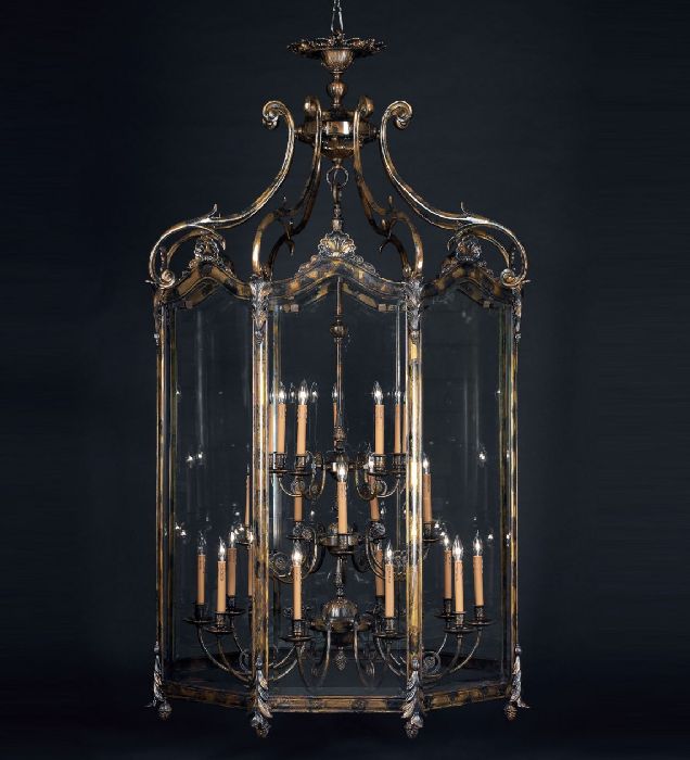 22 Light Brass Lantern