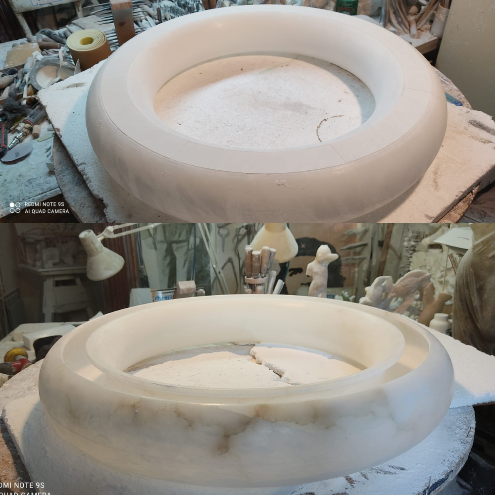 Alabaster Ring Pendant Chandelier In Various Sizes