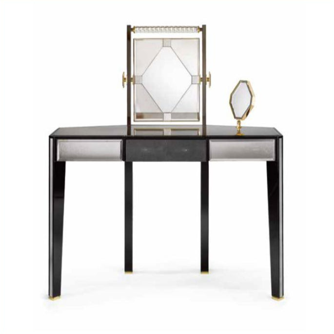 Art Deco-Style Dressing Table With Illuminated Venetian Mirror