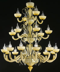 "Epoque" 22 Light Champagne Murano Glass Chandelier
