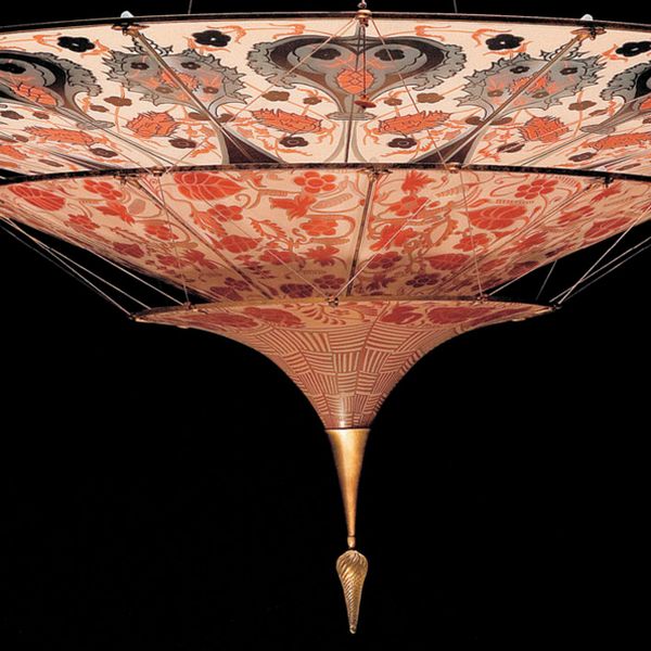 3 Tier Fortuny Style Chandelier In Murano Glass