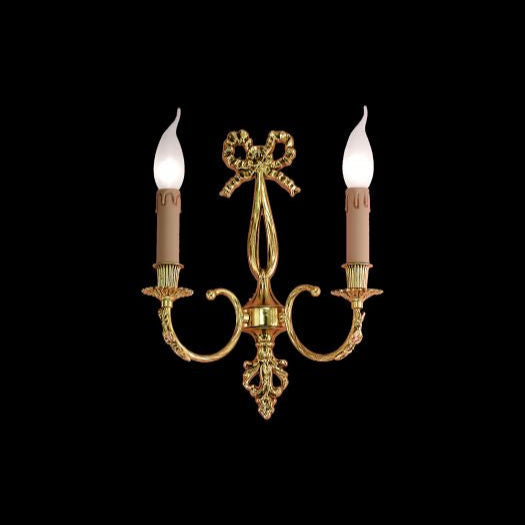 2 Light Brass Wall Sconce In The Louis Xvl Style