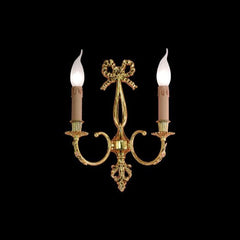 2 Light Brass Wall Sconce In The Louis Xvl Style