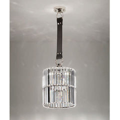 28 Cm Glass Prism Ceiling Pendant With Custom Options & Leather Strap
