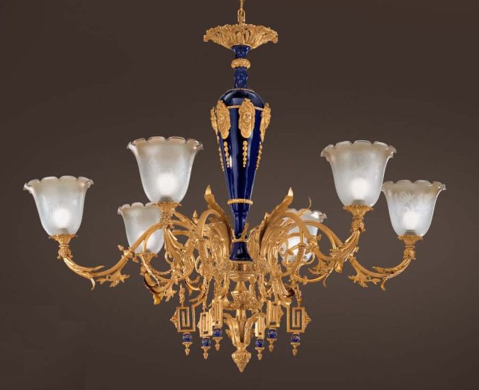 6 Light Porcelain Chandelier