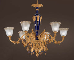 6 Light Porcelain Chandelier