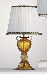 32cm Amber Murano Glass Table Lamp Base