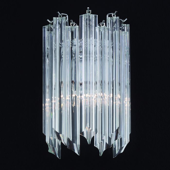 30 Cm Tall Murano Glass Prism Wall Light