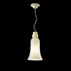 Anni Trenta Straw Yellow Or White Glass Pendant From Venini