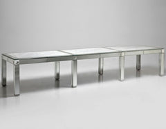 4 Metre Dining Table With Venetian Mirror Inserts