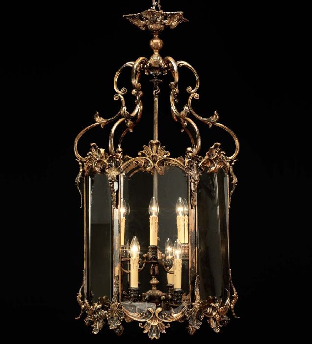 1.2 Metre Tall Italian Brass Hallway Lantern