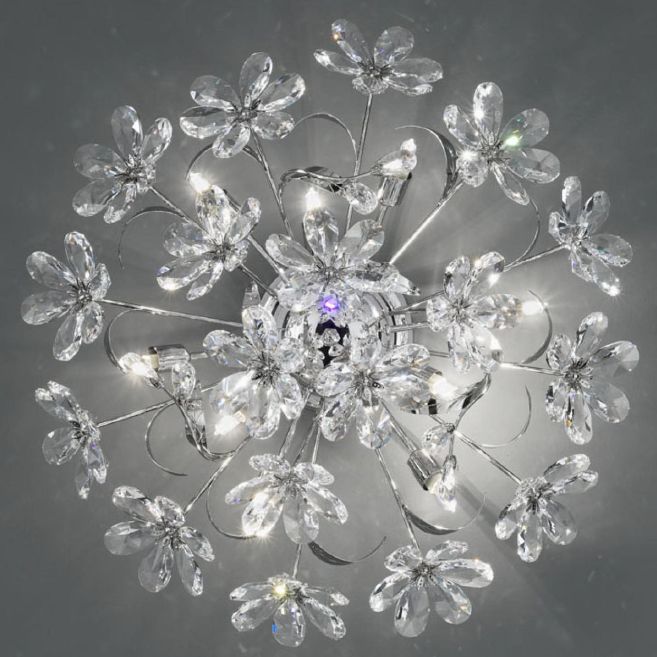 Asfour Crystal Ceiling Light With Flowers