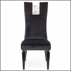 Aubergine Velvet  High-Backed Dining Chair