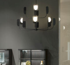 8 Light Modern Black, Copper Or Brass Chandelier