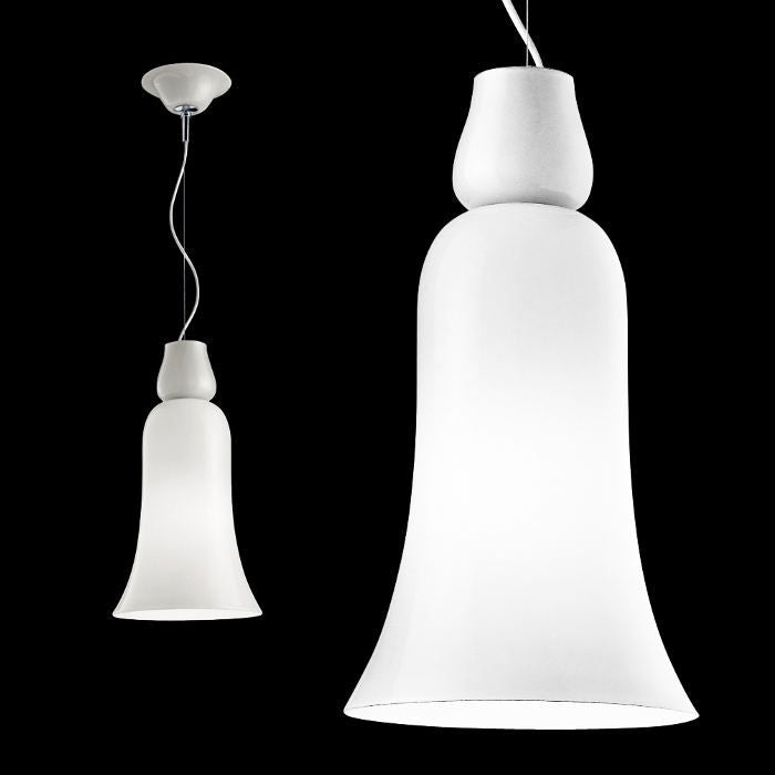 Anni Trenta Straw Yellow Or White Glass Pendant From Venini