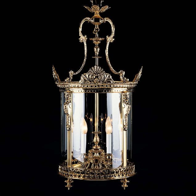 6 Light French Gold Luxury Lantern