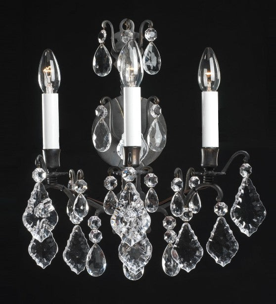 43 Cm Wall Chandelier With Hand-Cut Bohemian Crystals
