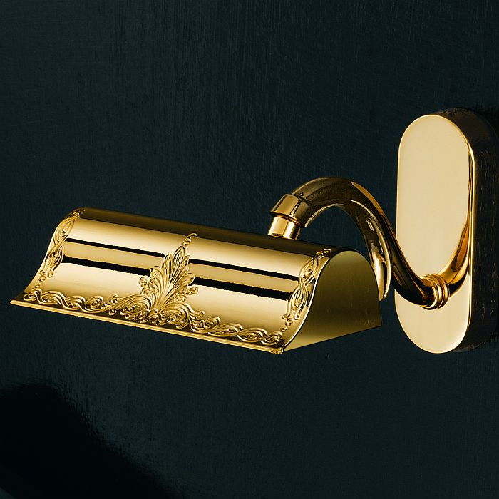 2 bulb gold-plated Italian picture light