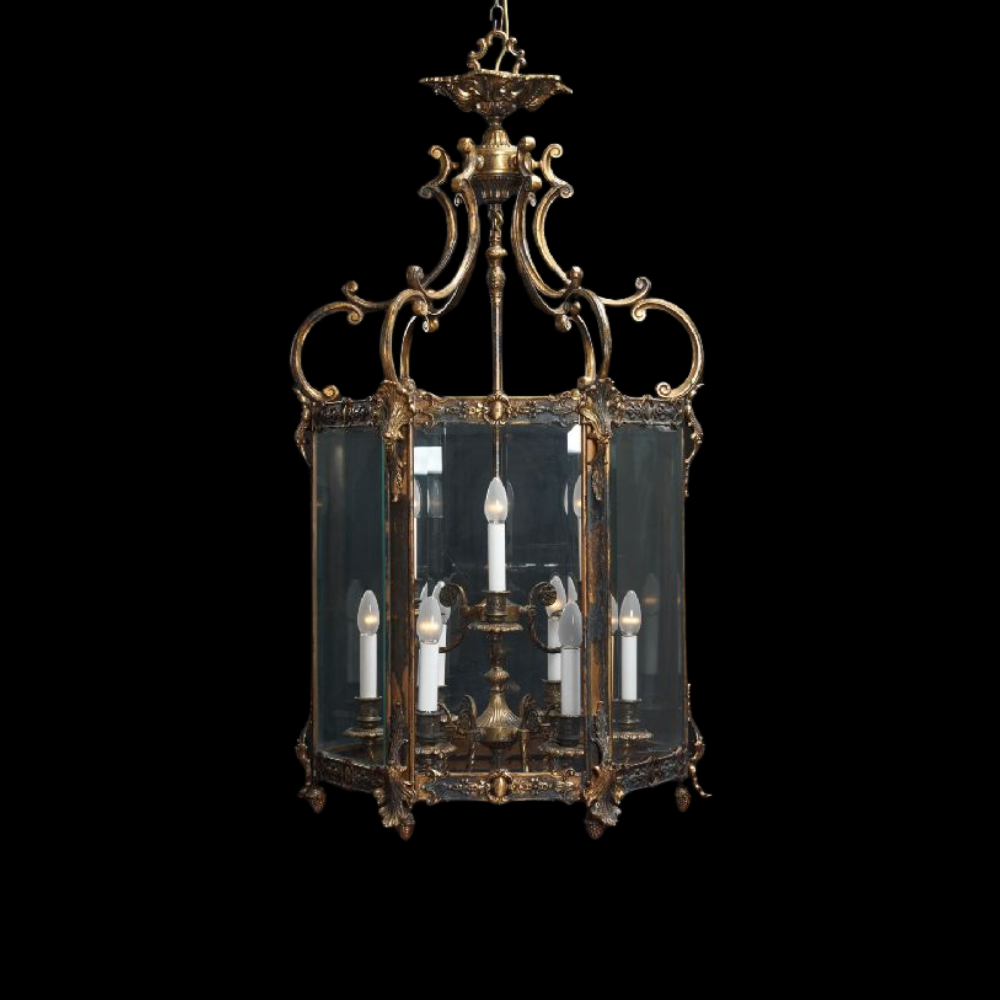 9 Light Brass Lantern