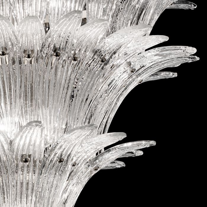 "Palmette" Chandelier | Mid-Century Style Murano Glass Palmette Chandelier In Custom Sizes