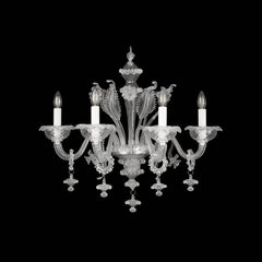4 Light  Sconce | Clear Murano Glass