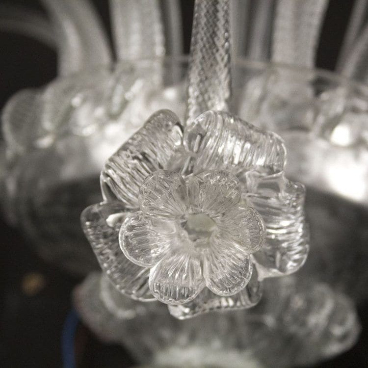 4 Light  Sconce | Clear Murano Glass
