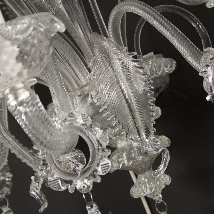4 Light  Sconce | Clear Murano Glass