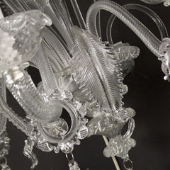 4 Light  Sconce | Clear Murano Glass