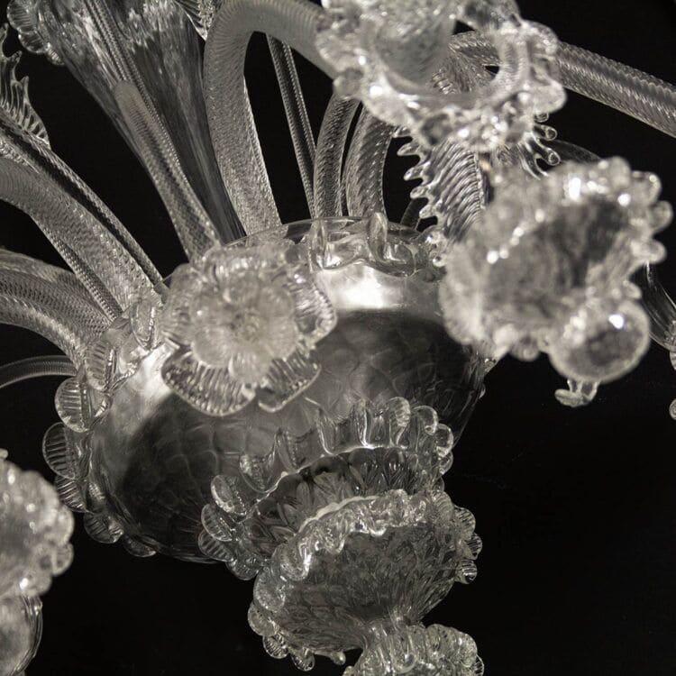 4 Light  Sconce | Clear Murano Glass