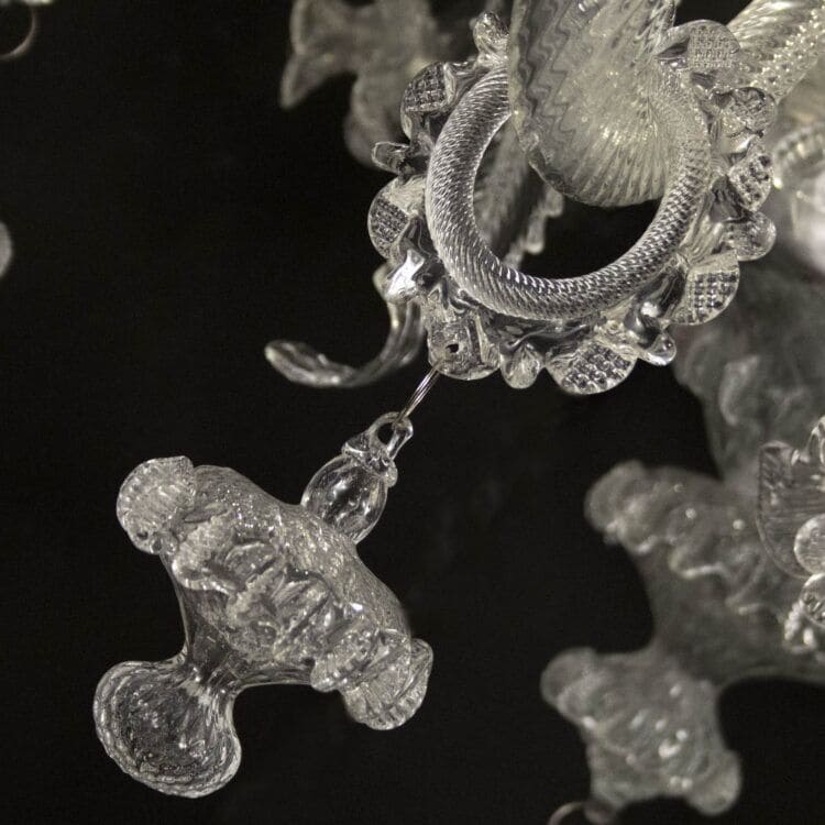 4 Light  Sconce | Clear Murano Glass