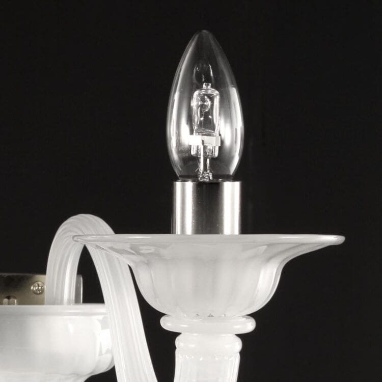 2 Light Wall Sconce in "Silk" Murano Blown Glass