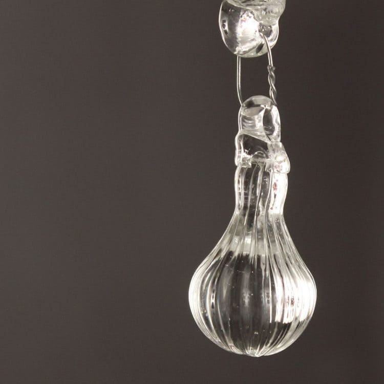 1 Light Murano Clear Glass Wall Sconce