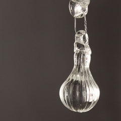 1 Light Murano Clear Glass Wall Sconce