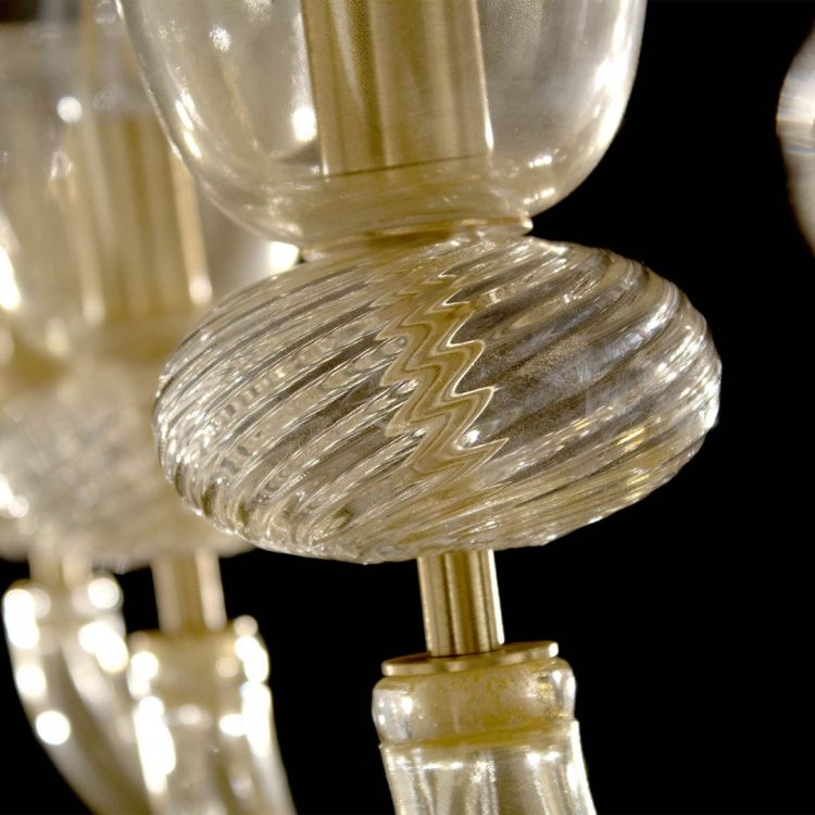 120cm Murano glass gold pendant chandelier 14+7 lights