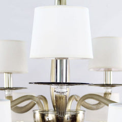 15 Light Transparent Mocha Art Glass Chandelier